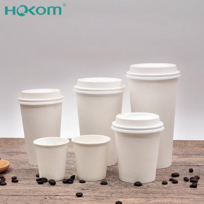 China Disposable Hot Sellings Food Grade White Paper Single Wall Cups Disposable Coffee Paper Cup for sale