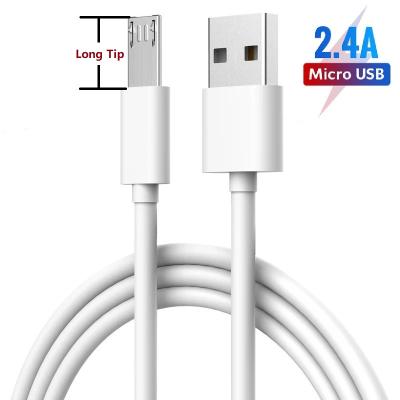 China For Old Phones For MP3/MP4 Customized Long Tip 8mm 9mm 10mm Micro USB V8 To USB2.0 Data Charger Cord Cable for sale