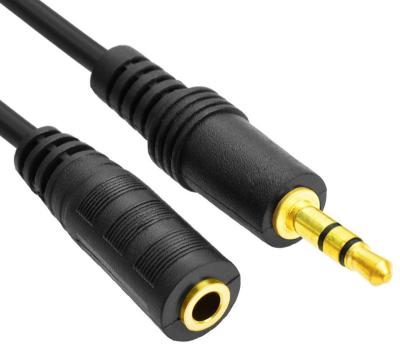 China Fashional 0.2m 0.5m 1m 1.2m 1.8m 2m 3m male to aux extension cable. pvc 3.5mm female car audio for sale