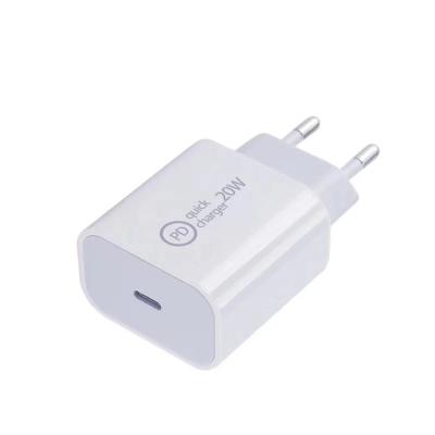 China Palladium 2020 NEW MOBILE PHONE 2020 USB C Fast Charging Type-C Adapter EU PD 20W Power Wall Charger for sale