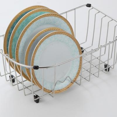 China Sustainable Sink Dish Drying Space Saver Storage Rack Adjustable Dish Rack Rack Shelf Large Dish Rack for sale