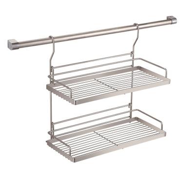 China 2 Tier Metal Spice Rack Spice Storage Wall Mounted Durable Hot Selling Shelf for sale