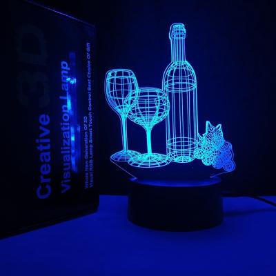 China Good quality modern hot sale wholesale multi color anime led 3d night light lamps Christmas for sale