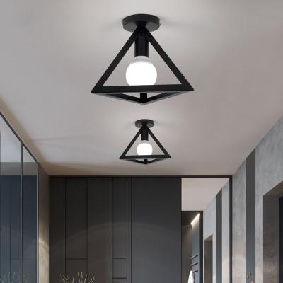 China Retro Black Ceiling Lamp Fine Quality Lamp Lights Bedroom Kitchen Headlight Ceiling Lamp for sale