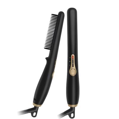 China Hotel Mini Multifunctional Ionic Beard Straightener Brush for sale