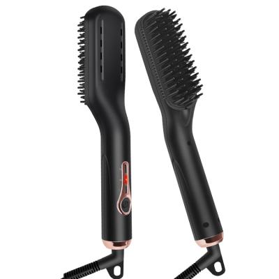 China Hotel Factory Supply Mini Straightening Hair Brush Beard Ionic Comb for sale