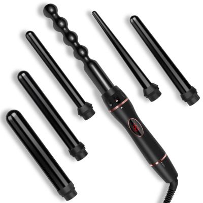 China Can Be Iron 2021 Replaced Hair Curling Wand For Waves And Curls Hair Curling Iron 6 In1 for sale