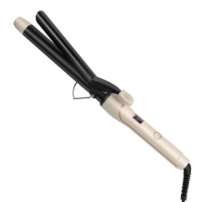 China All Hair Type 25mm Tourmaline Ceramic Black Bling Barrel Hair Curler European Plug Hair for sale