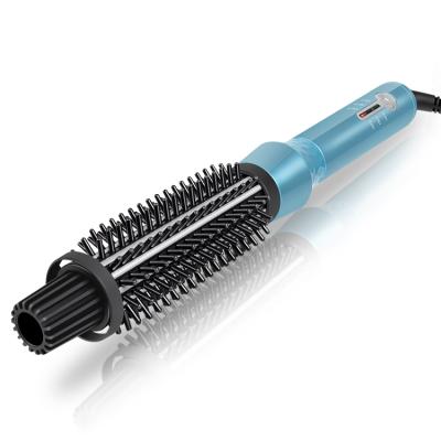 China 3 in 1 curling brush 3 in 1 double voltage electric heating round curling brush for sale