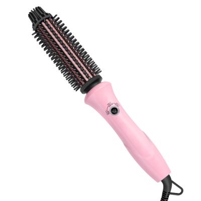 China Hotel Electric Heating Round Brush Wand Barrel Curling Ceramic Curling Iron for sale