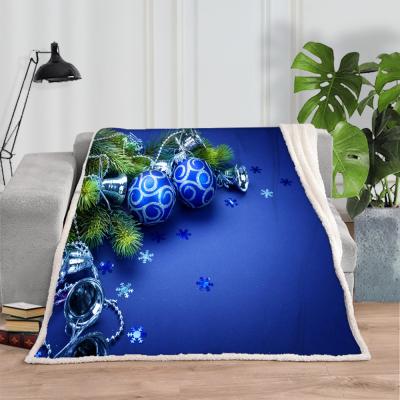 China Double Wearable Digital Printing Sherpa Blanket 3D Flannel Blanket Heat And Thick Printing Throw Blanket for sale