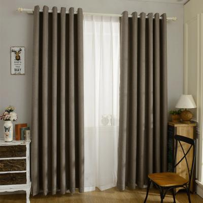 China Blackout Cotton Gray Linen Blackout Curtain Solid Luxury Pure Linen Curtains For Living Room for sale