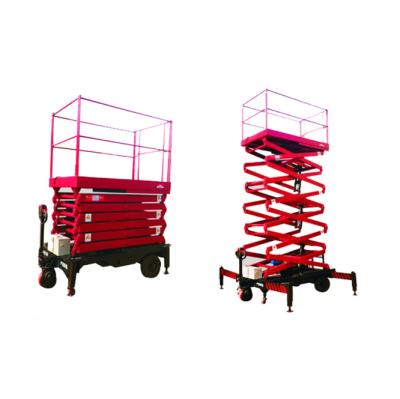 China Hotels 300 500 Portable Hydraulic Auxiliary Scissor Lifter 6m 8m 1000kg 10m Step Type Lift Platform With Motor Wheel for sale