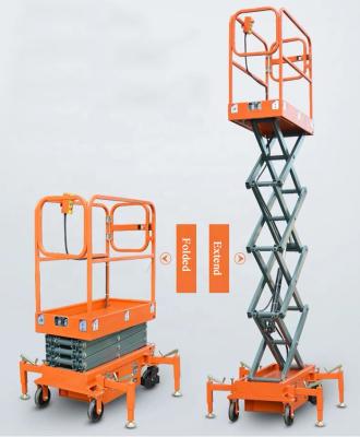 China Factory 0.3-2 Ton Shear Fork Aerial Work Scissor Lift Warehouse Factory Mobile Portable Electro Platform 4-16m for sale