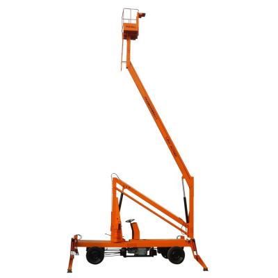 China Self-propelled factory aerial work boom platform truck hydraulic articulated outdoor manlift powerby by diesel or battery for sale