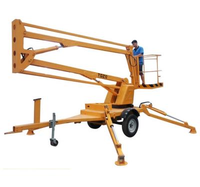 China Factory TGZ manlift towable aerial platform operation truck 8 meters 10 hydraulic articulating 12 14 16m for sale