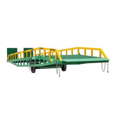 China Safety Easy Operation Portable Hydraulic Landing Pin With Hand Pump Mobile Loading Yard Ramp for sale