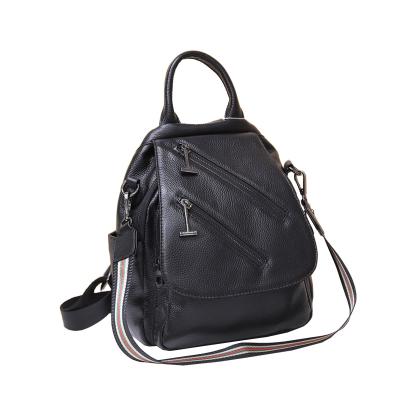 China 2021 New Korean Leather Backpack Fashion Travel School Bag Top Layer Cowhide Business Female Bag Waterproof for sale