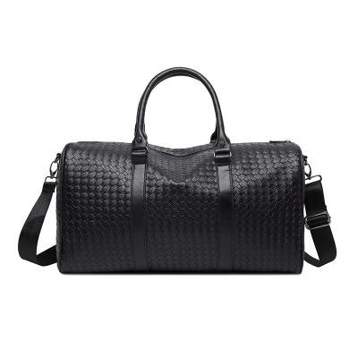 China Female Waterproof Gym Bag Waterproof Sports Manufacturer PU Woven Travel Bag Handbag Custom Convenient Luggage Bag for sale