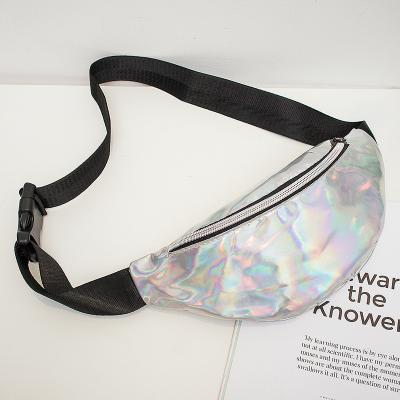 China Manufactur Wholesale Shinning Waist Bag Lightweigh PU Fanny Packs Neon Rave Fanny Pack Adjustable Waist Bag Nightclub For Party for sale