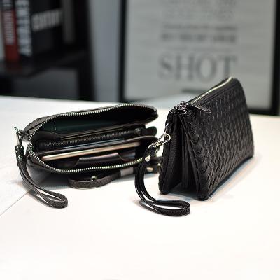 China 2021 Handbag Business Hand Weaving Men and Women's Pure Hand - Multi Woven Cell Phone Wallet Bag Card Slot Compartment Bag Zero for sale