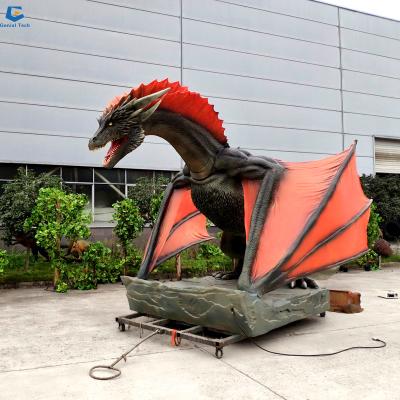 China Outdoor Or Indoor Venue Life Size Animatronic Artificial Chinese Dragon AD-01 for sale