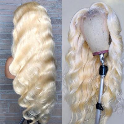 China Hd 13x4 13x6 Blonde Full Lace Wigs Body Wave 613 Wigs Transparent Virgin Bob Full Lace Front Human Hair Wigs for sale