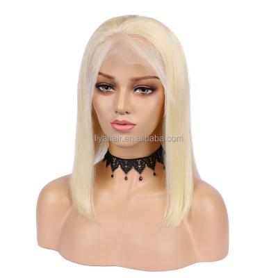 China Lace Front Bob Wig, Blonde Pre Plucked Bob Wig, 613 Body Wave 4x4 13x4 613 Virgin Human Hair Hd Transparent Lace Frontal Wig for sale