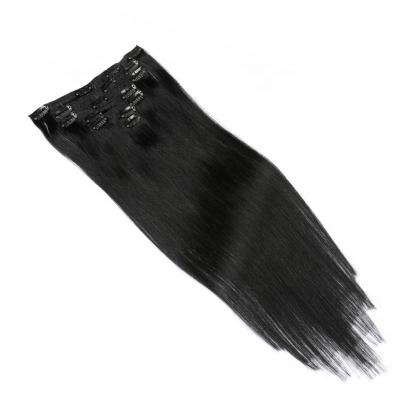 China European and American Hot Silky Straight Wave Wig 100% Single Hair Clip Hair Extensions for sale