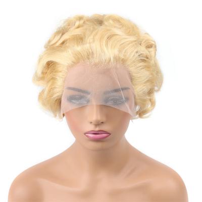 China Blonde 613 Brazilian Orange Color Hair Lace Front Bob Wigs Cheap Price Wig Straight Short for sale