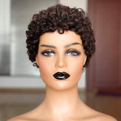 China Short Straight Bob Cut Lace Front Wig Curly Pixie Curls Pre Plucked Bleached Hair Knots Wigs for sale