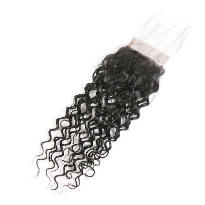 China High Quality Body Wave 10A 4X4 6X6 5X5 Hd Closure Water Wave Curly Transparent Brazilian Hair With Lace Closures For Black Wom for sale