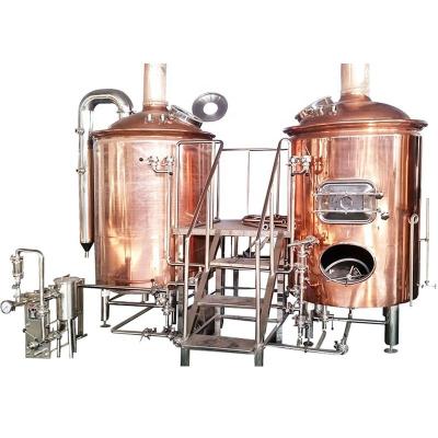 China Restaurant Turnkey Project Copper Beer and Kvass Brewing Equipment with PU Insulation for sale