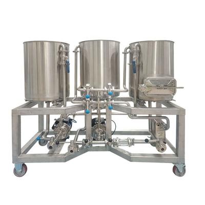 China Stainless Steel 304 50L 2 Fixed and 2 Moving Universal Commercial Brewing Equipment for sale