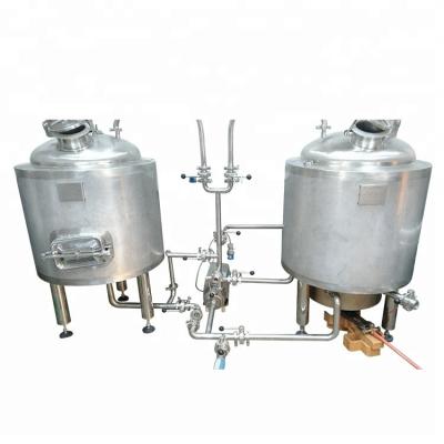 China Equipamento de fabricação de cerveja caseira totalmente automatizado com 3 mm de espessura interna e 2 mm de espessura externa do tanque à venda