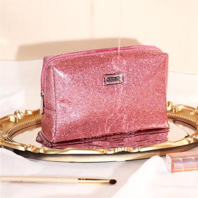 China Portable; Convenience Storage Factory Price Mini Gold Print Cosmetics Toiletry Cheap Travel Instagram Bags Cosmetic Bag for sale