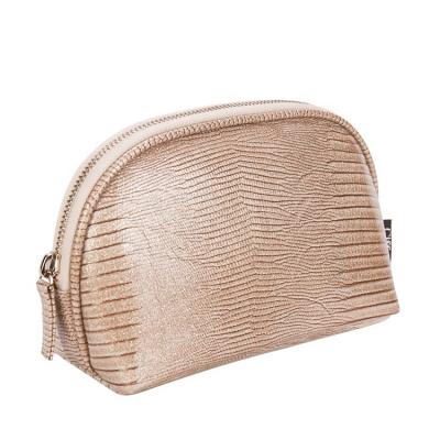 China Portable; Convenience Storage Customize Logo Private Label Lizard Grain Cosmetic Travel Makeup Case Bag for sale