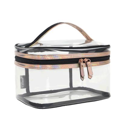 China Factory Direct Large Capacity Durable Travel PVC Mini Storage Waterproof Transparent Cosmetic Bag for sale