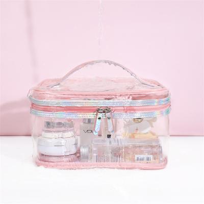 China Durable Chinese Factory Portable Travel Toiletry Canvas Duffel Set Luggage Travel Transparent Cosmetic Bag for sale