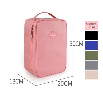 China 2022 Reusable factory custom waterproof portable luggage packing nylon fabric travel storage shoe bag new for sale