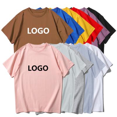 China Custom Blank Logo T-shirt Shirts Male Female Unisex Oversize Anti-pilling Heavy 230GSM Cotton T-shirt For Women Mens 100% Cotton for sale