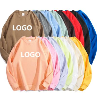 China Wholesale Custom Cotton Polyester Mens Cotton Pullover Plain Anti-wrinkle Printing Drop Off Shoulder Crewneck Sweatshirt for sale