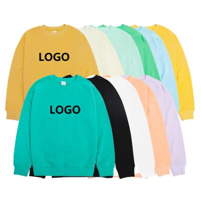 China Custom Wholesale Bulk Anti-Wrinkle Graphic Oversized 100% Organic Cotton Men's Crewneck Sweatshirt Unisex Sweatshirt for sale