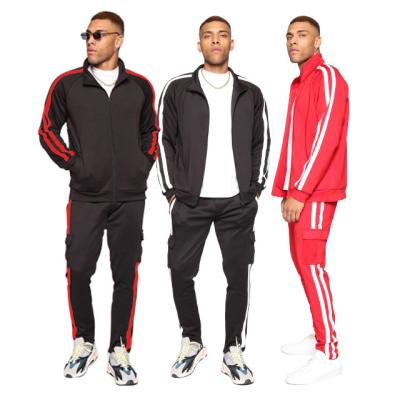 China Wholesale High Quality Breathable Custom Made Empty Cotton Polyester Cargo Sportswear Men Sport Jogging Suits Tracksuit for sale