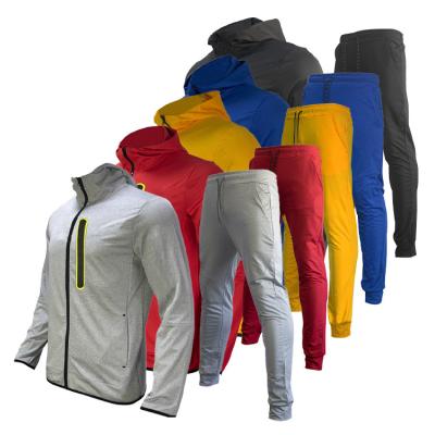 China Wholesale Custom Sportswear Jogging Running Wear Men Breathable Zip Fleece Hoodie Tracksuits Tech Tracksuits for sale