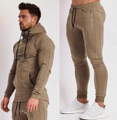 China Wholesale Custom Breathable Gym Casual Hoodie Pullover Elasticity Spandex Cotton Jogging Set Sweated Mens Suits Sweatsuits For Men for sale