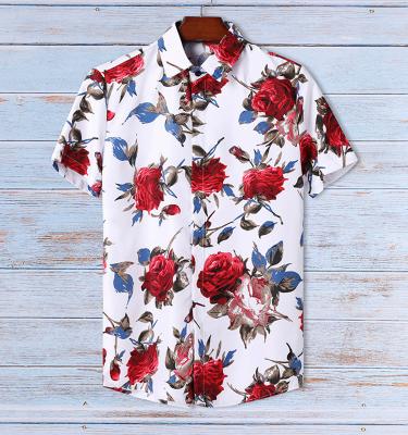 China Hot Selling Anti-pilling OEM/Odm Customized Digital Sublimation Printing Short Sleeve Mens Hawaiian Hawaiian Button Up Shirts for sale