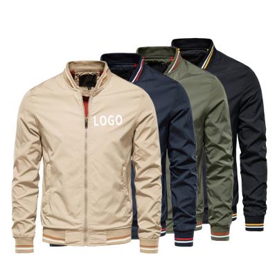 China Logo Fall Casual Thin Polyester Custom Made Wholesale Viable Plus Size Homme Sports Work Jacket Jacket For Stylish Men for sale