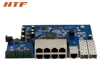 China Managed PCBA Embedded Ethernet Switch Board 8 Port 10/100/100M + 2SFP for sale