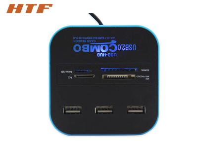 Chine Hub portatif d'USB de 3 ports avec le plug and play de lecteur de cartes pour le cadeau promotionnel à vendre